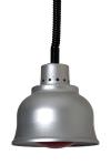 Teknoline LAL225 Lámpara de calentamiento alimentario Lámpara de calentamiento alimentario de aluminio satinado con cable espiral extensible de 70 a 180 cm Lámpara roja de 250 vatios incluida fabricada en Italia y vendida por MPC SHOP