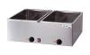 Teknoline stainless steel water bath BM21_21 Water bath for gastronomy and restaurant with 2 separately controlled tanks Bowl depth 21 cm Does not burn when there is no water Power 1000_1000W Professional water bath with heating plate