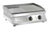 Fry top electric Teknoline FRT2M of Italian production Structure made of stainless steel Professional electric grill sold by MPC Shop Power 6000W Two-zone cooker hob made of smooth, striped steel with separate regulation