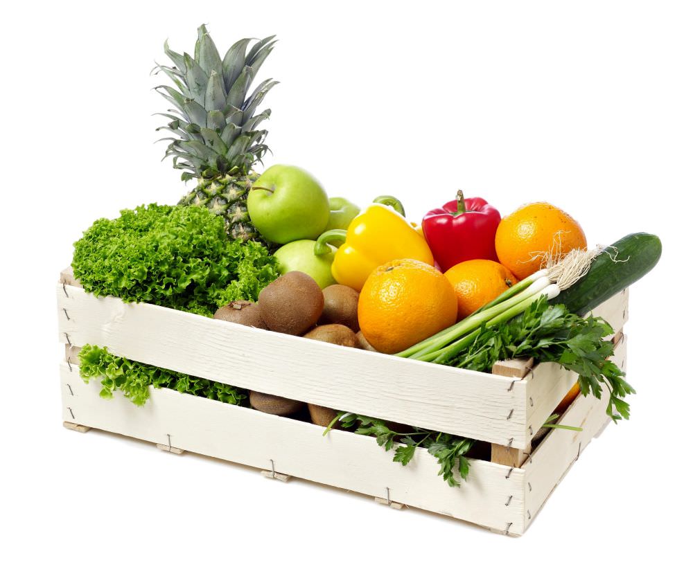 Caja de suscripción para frutas y verdur
